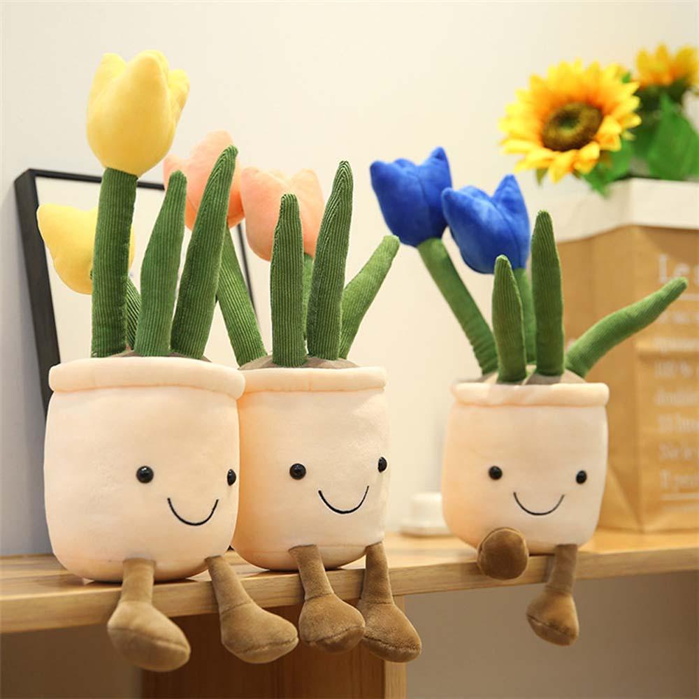 LANFY Hoa Tulip Nhồi Bông Mềm Mại Trang Trí Nhà Cửa