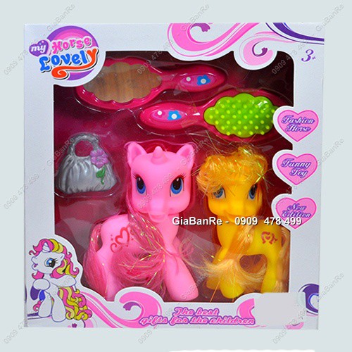 MS: 9410 - ĐỒ CHƠI NGỰA PONY TRANG ĐiỂM - HORSE LOVELY - 2 CON