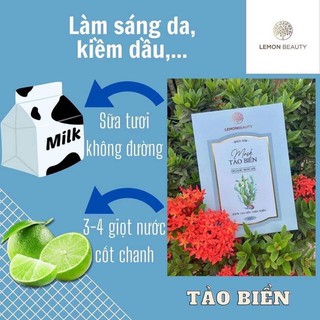 MASK BỘT TẢO BIỂN LEMON MASK Handmade ( tặng kèm quà )