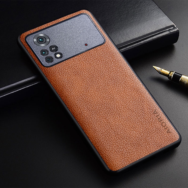 Ốp Bao Da Điện Thoại pu Mỏng Chống Mài Mòn Cho xiaomi poco x4 pro 5g nfc m4 pro 4g Ốp