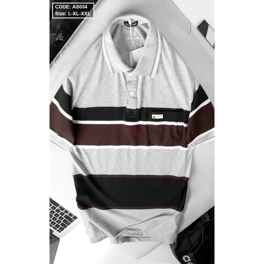 Áo Polo Nam Có Có Túi Trung Niên - Thấm Hút Mồ Hôi, Co Giãn Đa Chiều | BigBuy360 - bigbuy360.vn