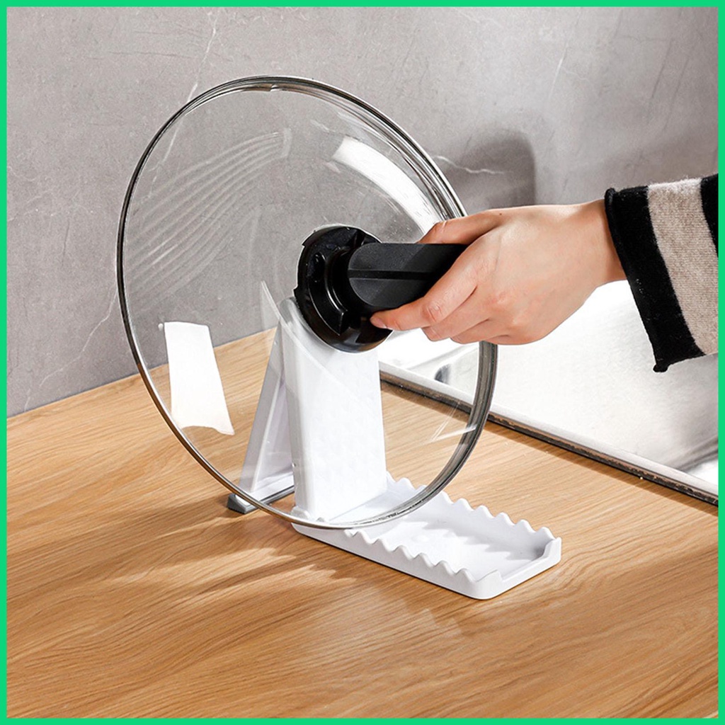 Giá Đỡ Nắp Nồi Và Muỗng Có Thể Gấp Lại Tiện Dụng