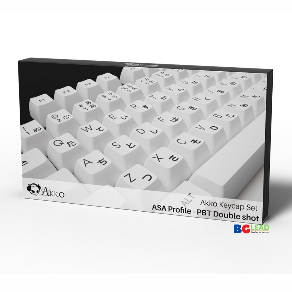 [Chính hãng] Keycap bàn phím cơ AKKO - White on Black| Black on White BoW (PBT Double-Shot|ASA profile|158 nút)