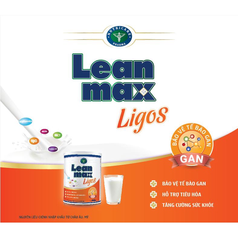 Sữa bột LeanMax Ligos hộp 400g - 900g hỗ trợ bảo vệ tế bào gan