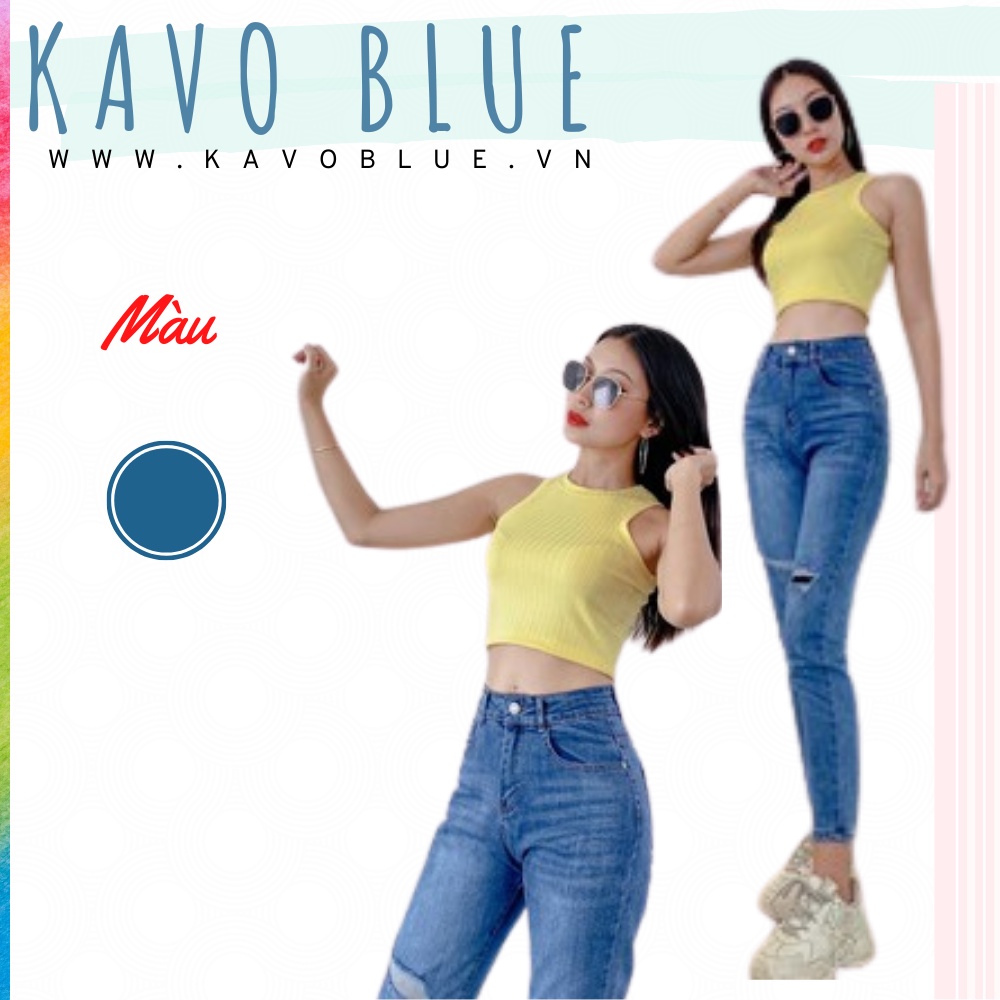 Quần Bò Nữ Dáng Boy KAVO BLUE Co Giãn 4 Chiều BY924-81