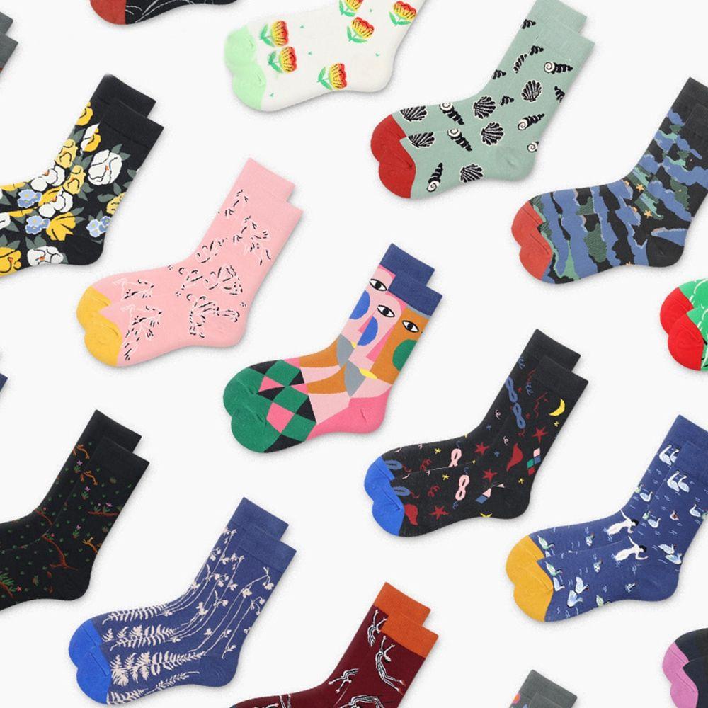 Vớ Cotton Unisex In Họa Tiết Động Vật Vui Nhộn Giữ Ấm Mùa Đông