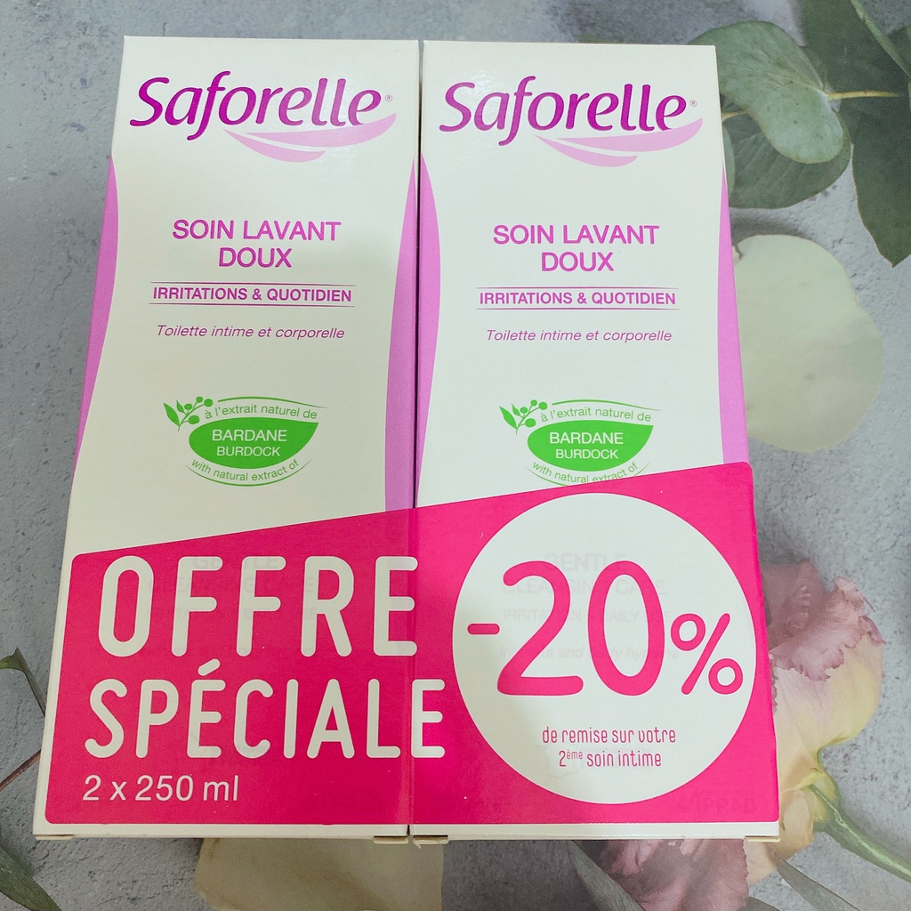 Combo Dung dịch vệ sinh phụ nữ Saforelle Soin Lavant Doux 250ml