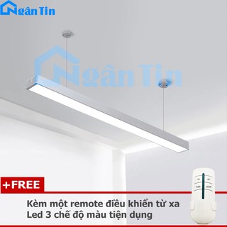 Đèn Led thả trần văn phòng siêu sáng Led 3 chế độ màu 50W 220V THCN216 màu trắng Ngân Tin (Tặng kèm remote điều khiển)