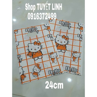 Túi xốp in hình kitty màu cam 300k/combo/5kg