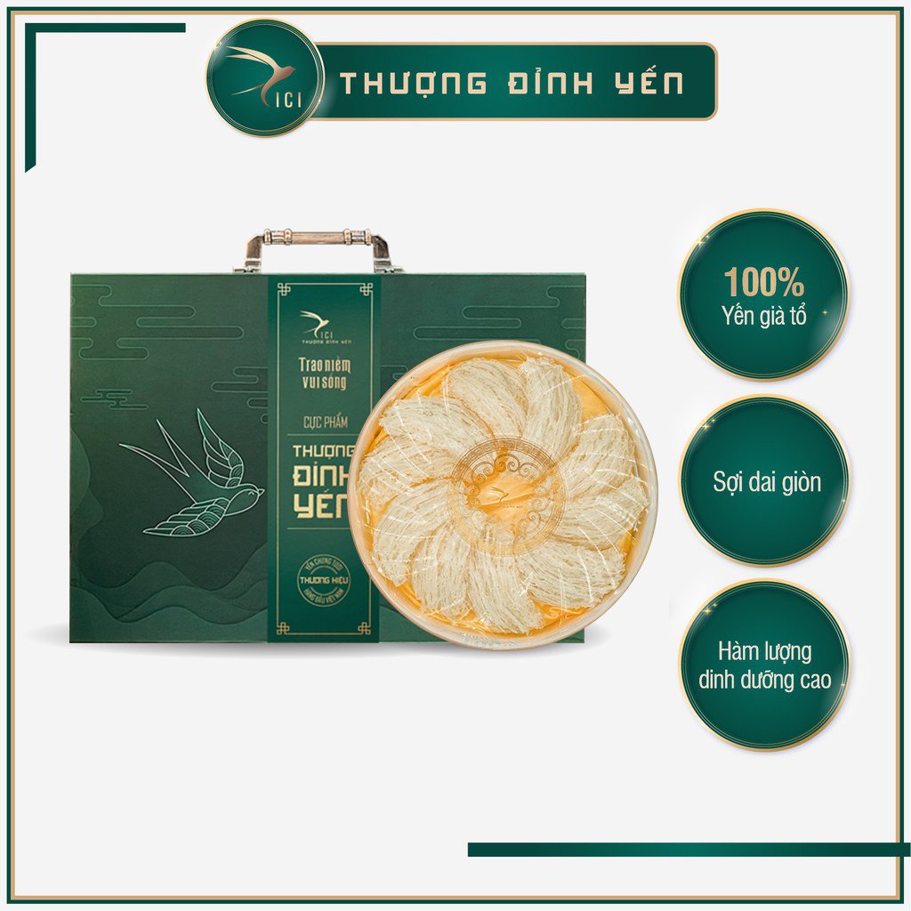 Tổ Yến Tinh Chế CICI THƯỢNG ĐỈNH YẾN Tinh Chế Từ Yến Nuôi Tại Đảo Bồi Bổ Sức Khỏe, Tăng Cường Miễn Dịch Hộp (50gr/100gr)