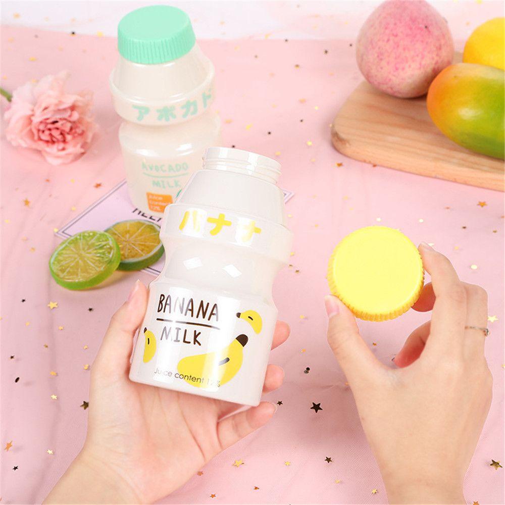 Bình Lắc Pha Trà Bằng Nhựa Không BPA Hình Chai Yakult Hoạt Hình Đáng Yêu Thời Trang Du Lịch Ngoài Trời