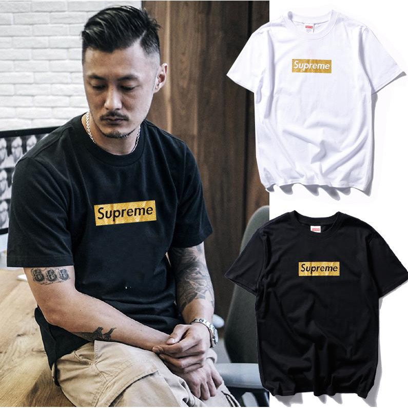 Áo Thun Cotton Tay Ngắn In Chữ Supreme Thời Trang Cho Nam Và Nữ