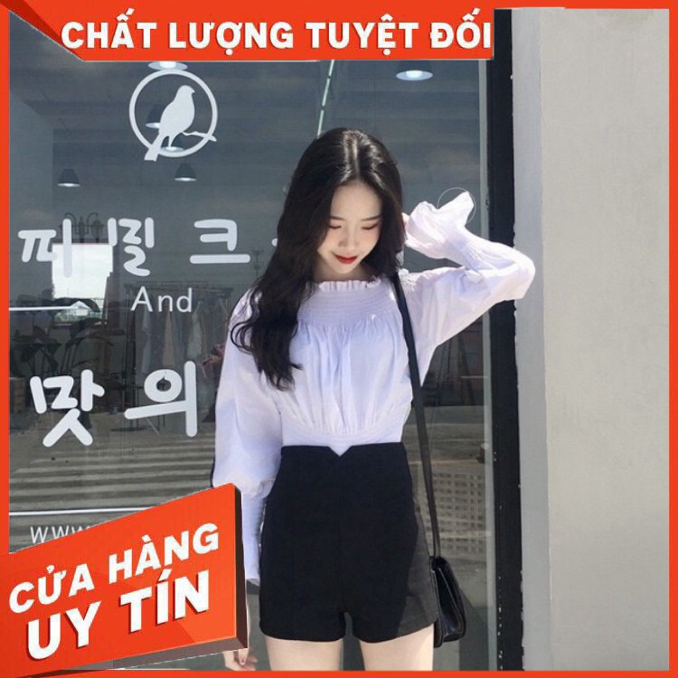 Quần Short kaki khoá V lưng cao nữ - mua hoá đơn trên 300k dược nhận 1 phần quà từ Carotshop - Hàng nhập khẩu