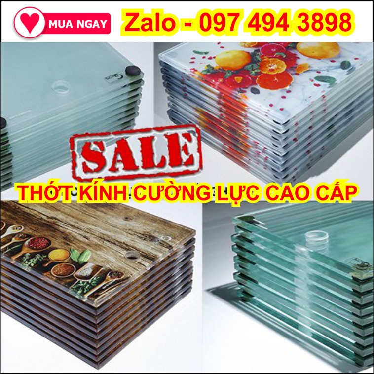 Thớt kính cường lực 1 thớt dùng cả đời - dễ vệ sinh luôn sáng bóng - tránh lây lan vi khuẩn