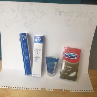 Combo 2 gel k.y 1 gel play và 1 bcs durex 12bao tùy chọn
