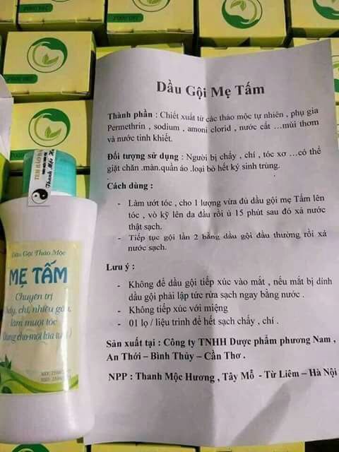 Dầu gội mẹ tấm trị chí ngứa mượt tóc