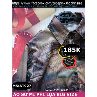 áo sơ mi phi lụa bigsize mã at927