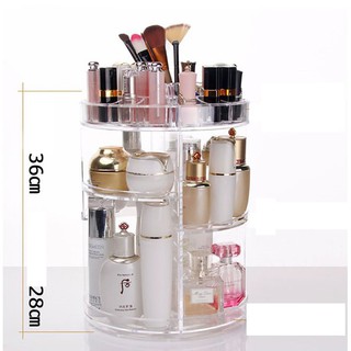 Kệ mỹ phẩm Mica trụ xoay 360 độ hàng nhập khẩu