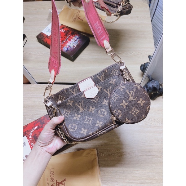 Túi Xách Set 3 món chi tiết lv  đeo chéo qc không box❣️Freeship❣️