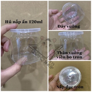 Hủ nhựa đáy vuông đầu tròn 120 ml