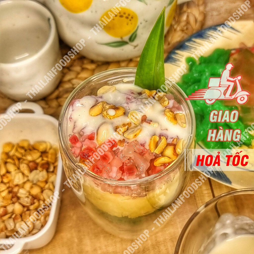 Set Chè Sương Sa Hạt Lựu Bánh Lọt Cốt Dừa Đầy Đủ Nguyên Liệu  (Nấu 8-12 Chén) - Set Tự Nấu