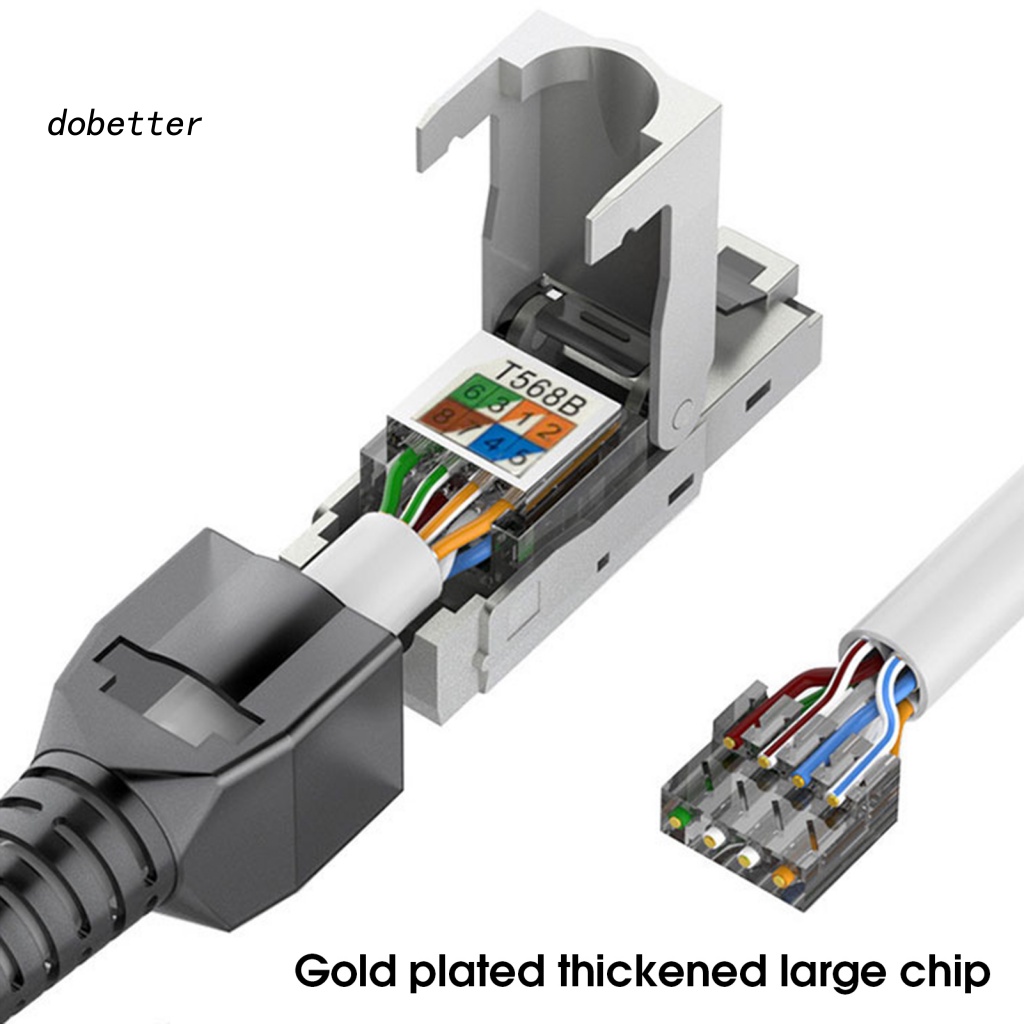 1 Bộ Phích Cắm Mạng Chuyên Dụng Cho Cat 6A / 7 / 8 Gigabit RJ45