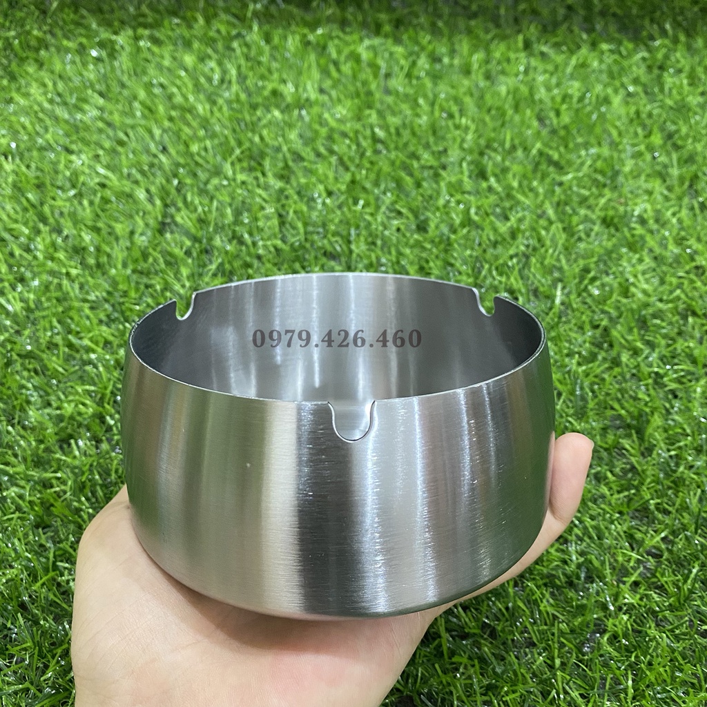 Gạt Tàn Thuốc Lá,Gạt Tàn Cigar Bằng Inox Không Gỉ ,Miệng Thành Cao Không Sợ Bay Tàn - Có cỡ Vừa và cỡ Lớn