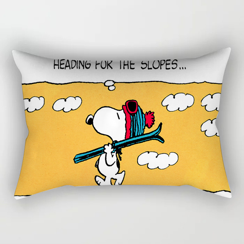 Vỏ Gối Hình Chữ Nhật In Họa Tiết Hoạt Hình snoopy Kích Thước 30 * 50 cm Tiện Dụng Mang Theo Du Lịch