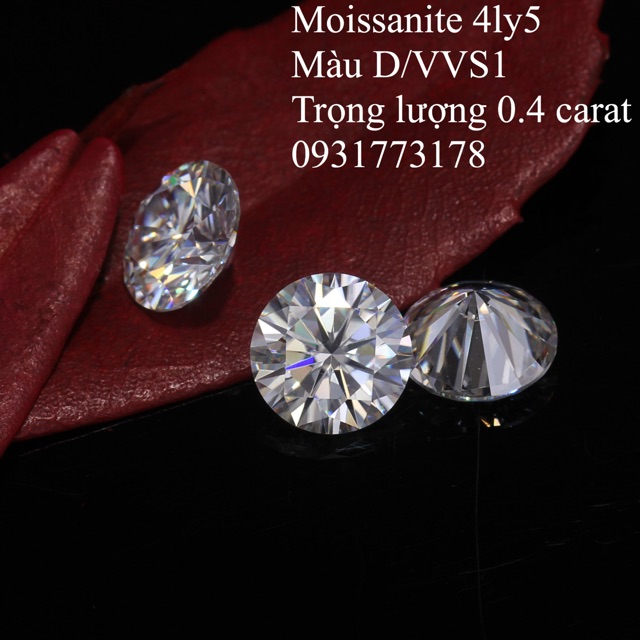 Kim cương nhân tạo Moissanite 4ly5