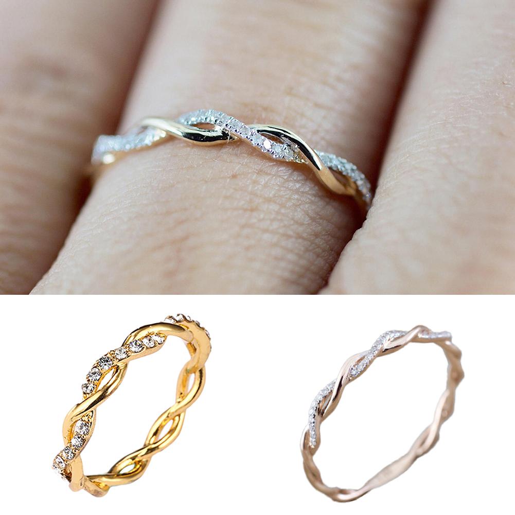 Nhẫn Nữ Mạ Vàng 14K Đính Đá Pha Lê Thời Trang