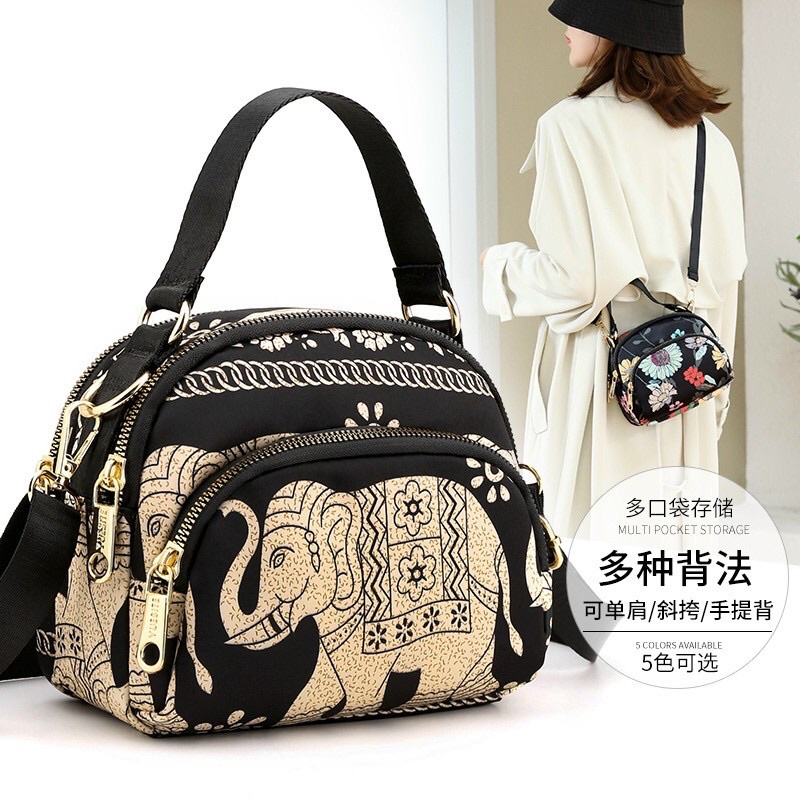 Túi Xách Nữ Vải Dù Đeo Chéo Cao Cấp Khoá Đẹp Rẻ Làm Công Sở Đi Chợ Thời Trang Trung Niên Nữ - A&ESHOP 88888
