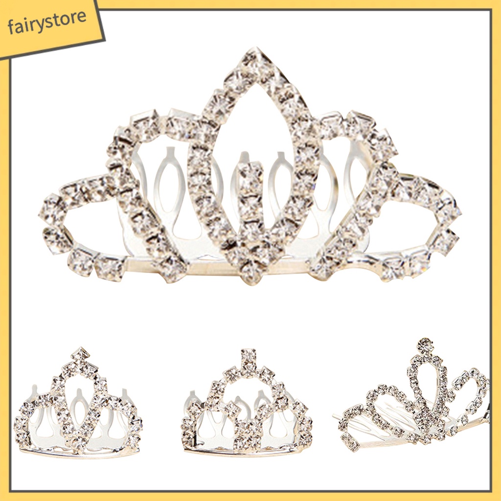 Vương miện cài tóc đính đá dễ thương cho bé