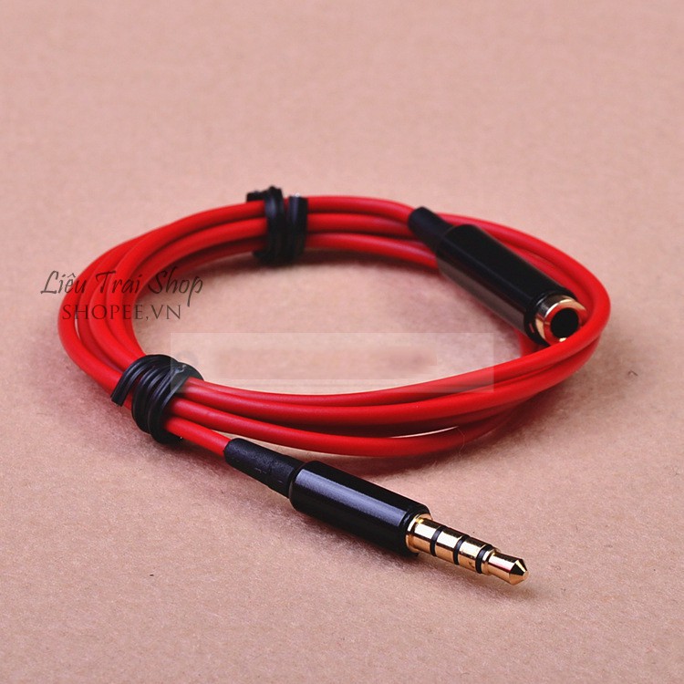 Cáp nối dài tai nghe 3.5mm 4 vòng cáp 3.5mm kéo dài tai nghe 1.2 mét