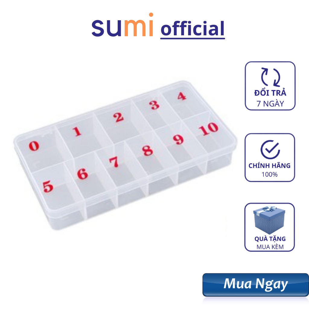 Hộp đựng móng giả size lớn - 11 ô đựng 1000 móng