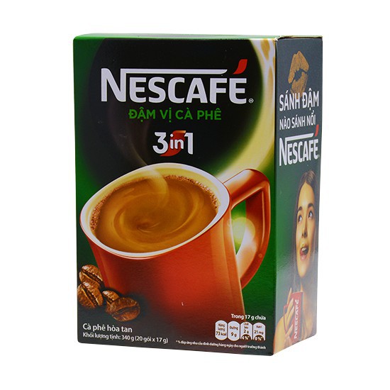 [Mã GROXUAN1 giảm 8% đơn 150K] Cà Phê hoàn tan, Nescafe 3in1 vị đậm đà hộp 20 gói _17gr | BigBuy360 - bigbuy360.vn