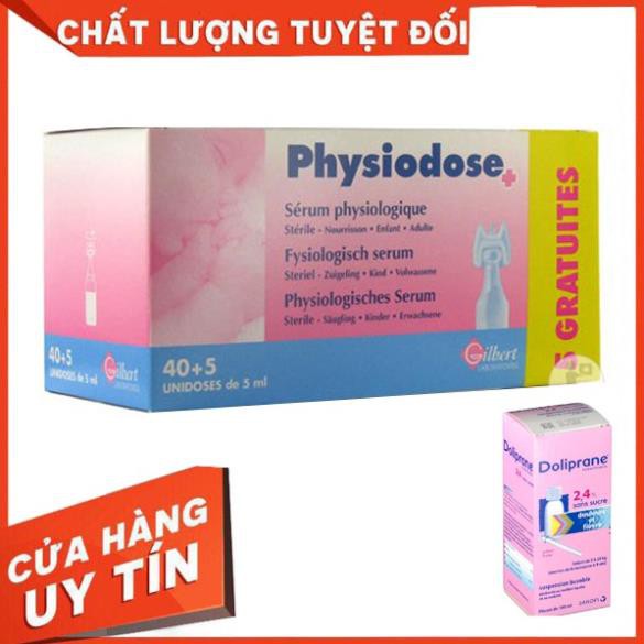 Nước muối sinh lý tép hồng Physidose, Doliprane