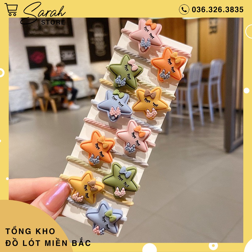 SET 10 DÂY BUỘC TÓC CUTE SIÊU XINH CHO BÉ YÊU