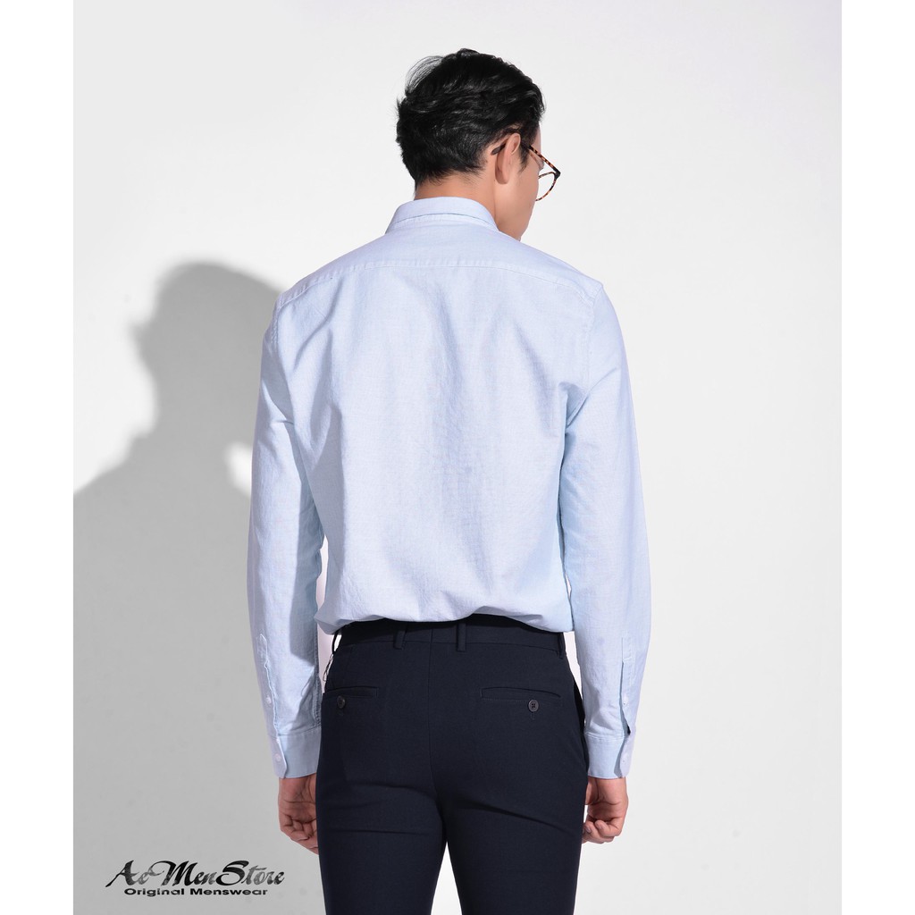 Áo sơ mi nam ROUTINE dài tay cổ bẻ cúc ve Oxford Form Fitted 210S20SHL018