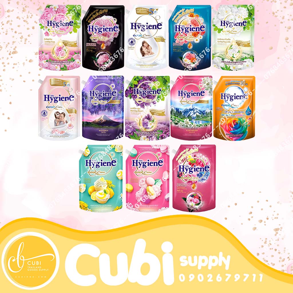 Túi Nước Xả Vải Hygiene Đậm Đặc Có Vòi Thái Lan 1150ml - 1300ml