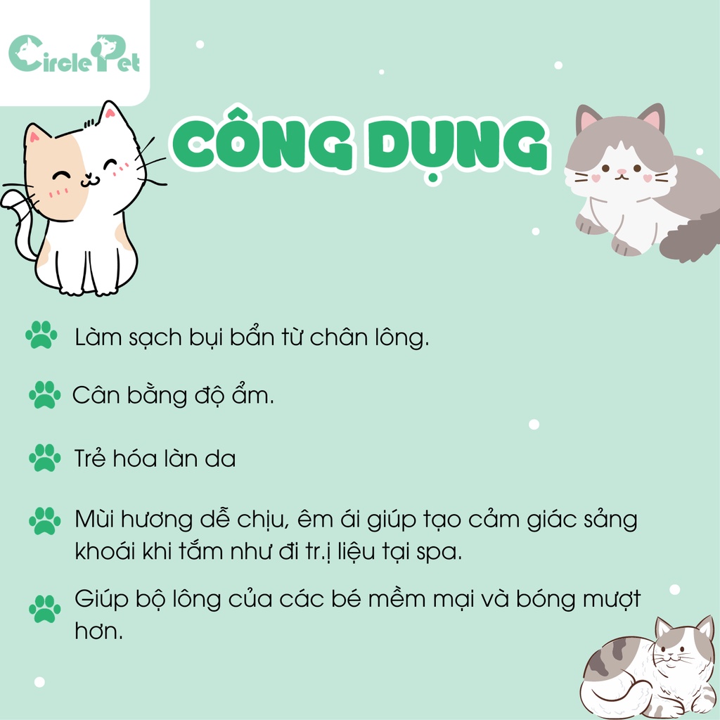 Sữa Tắm Cho Thú Cưng Yú Chiết Xuất Từ Thiên Nhiên Nhiều Hương Thơm Chai 4L - Circle Pet