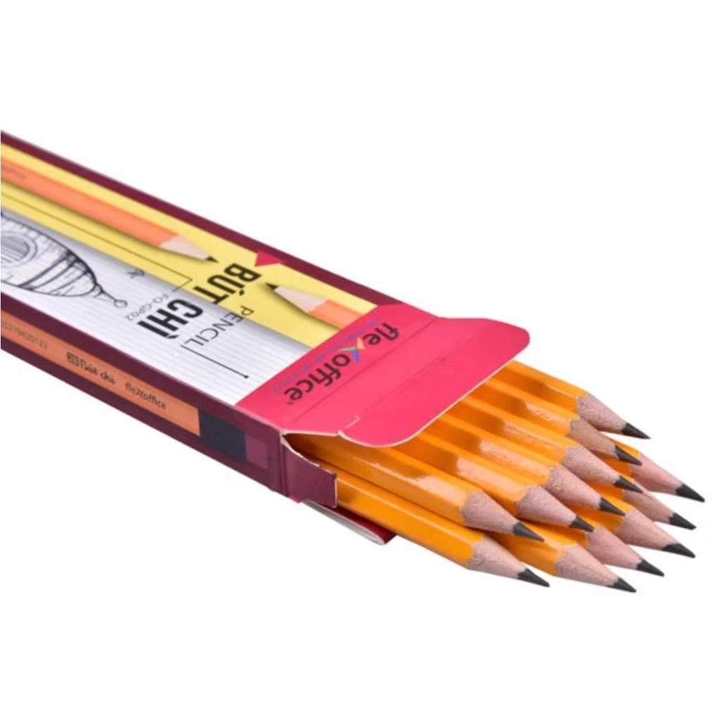 Bút chì gỗ 2B Flexoffice FO-GP02 (Hộp 12 Cây)