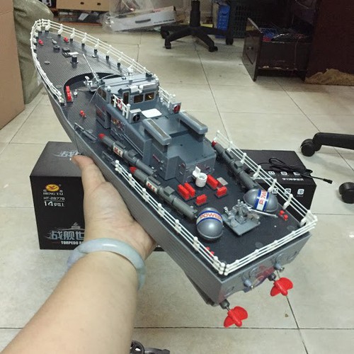 Mô hình HengTai HT- 2877B Tàu TORPEDO BOAT điều khiển từ xa RC 1/15 - Thuyền chiến quân sự HT2877B - Cano quân đội 2877B