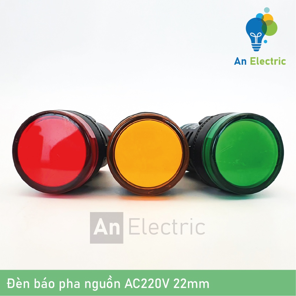 Đèn báo pha phi 22mm điện áp 220V – Đèn led báo pha tủ điện