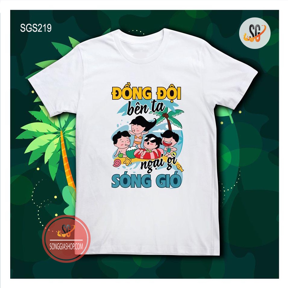 Áo thun nhóm nam nữ hội lớp đồng phục teambuilding phông unisex thun cotton 4 chiều dày dặn | DONGPHUCSG