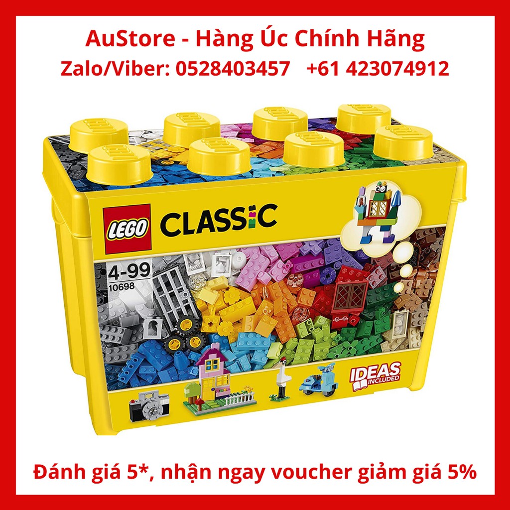 [LEGO CHÍNH HÃNG] 10698 - Thùng Gạch Sáng Tạo Cỡ Lớn (LEGO Classic Large Creative Brick Box 10698) 790 chi tiết