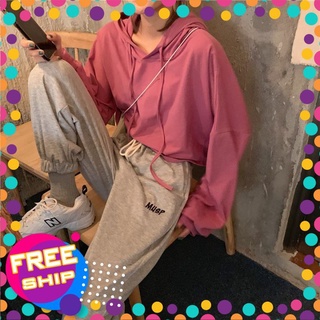 Áo Croptop Hoodie Tay Phồng Siêu Yêu Full Màu Trơn