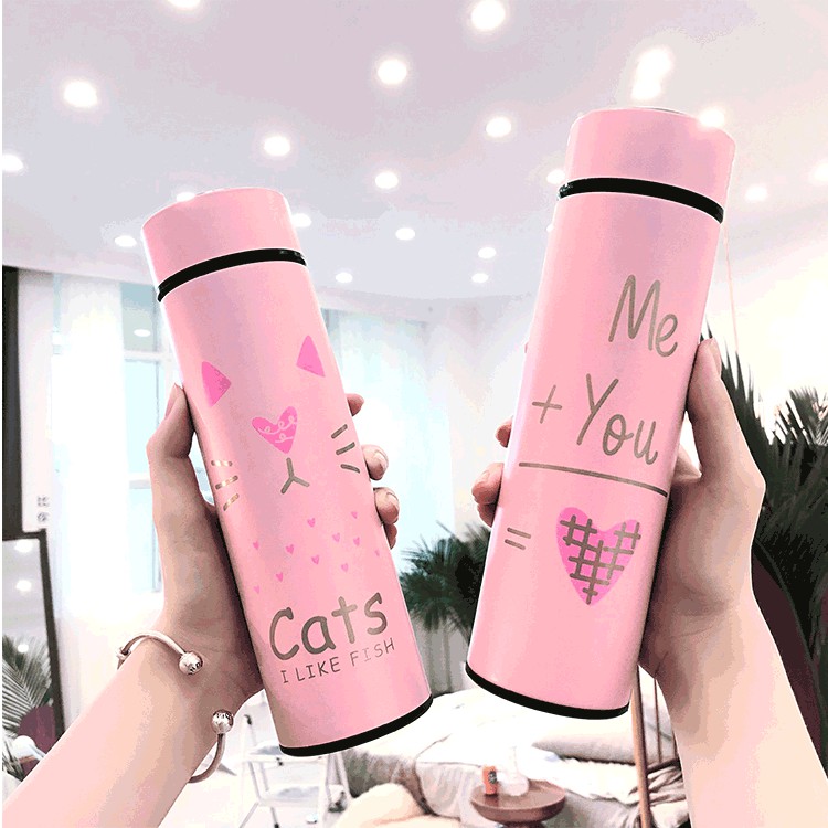 HCM - Bình giữ nhiệt cao cấp Pink năng động 400ml