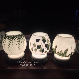 Đèn xông tinh dầu đế gỗ size to