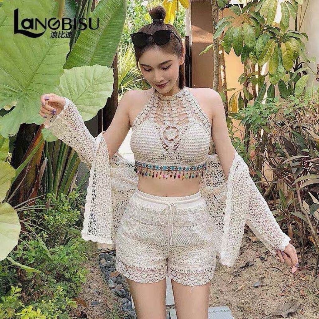 Set Bikini Ren đi biển silive set đồ bơi bigsize chất ren mêm mại, kiểu dáng trẻ trung