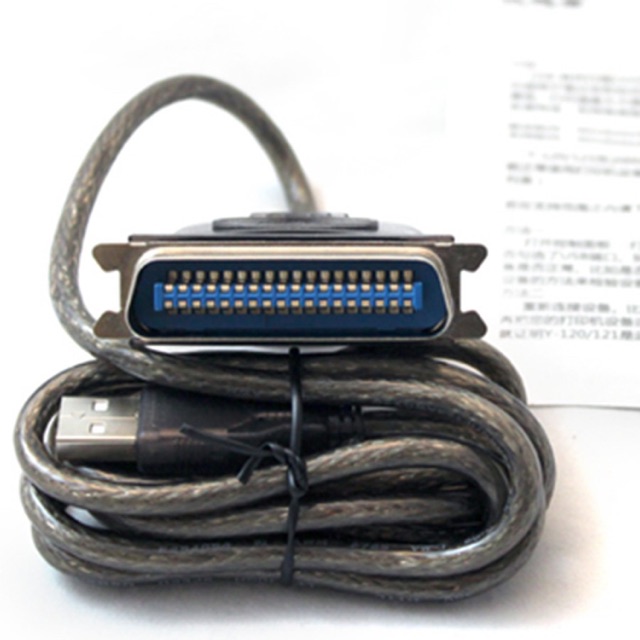 Cáp USB ra LPT/Parallel/CN36 - Dùng cho máy in Kim Epson/Máy in HP/Canon đời cũ 1.5 Mét UNITEK Y-120